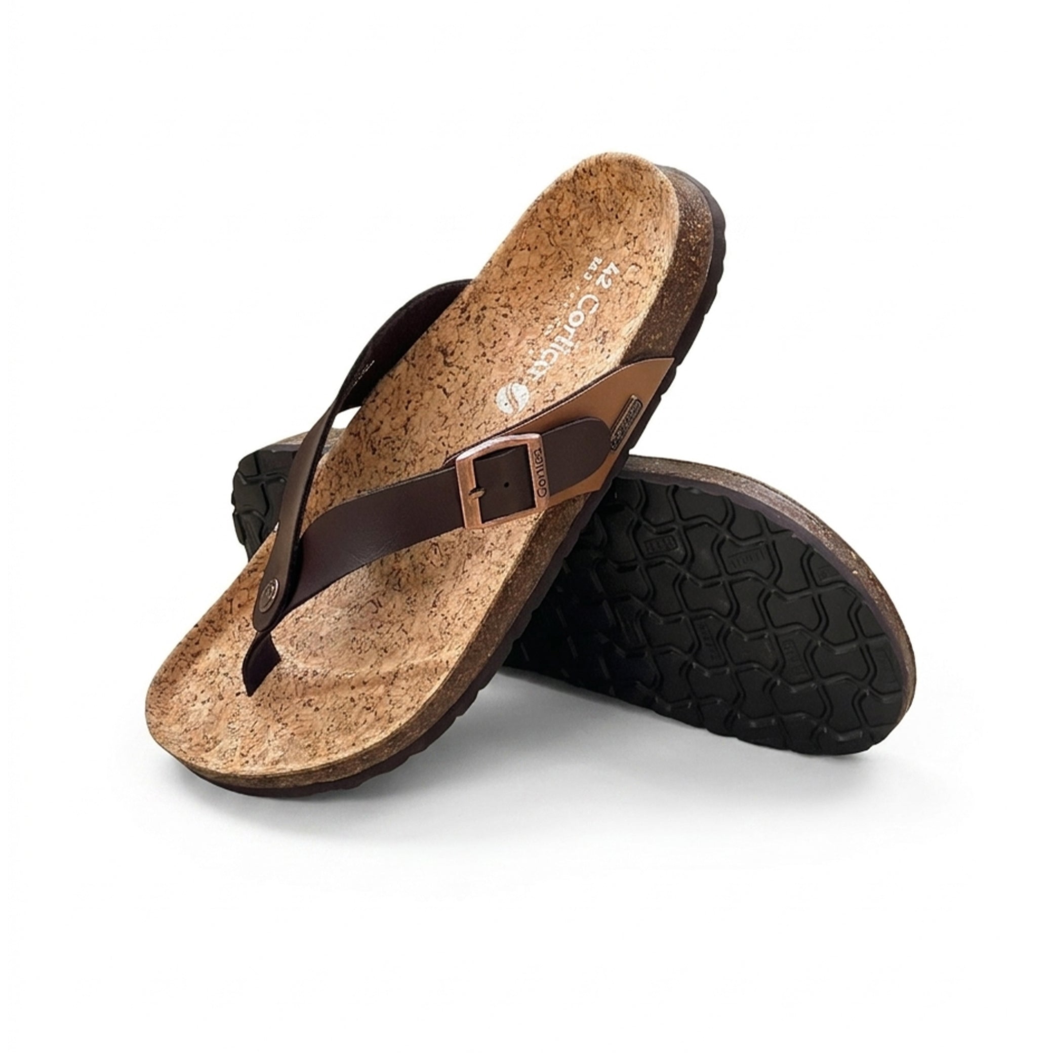 Dual-Tone Cork Footbed Sandals – Effortless Comfort & Everyday Style