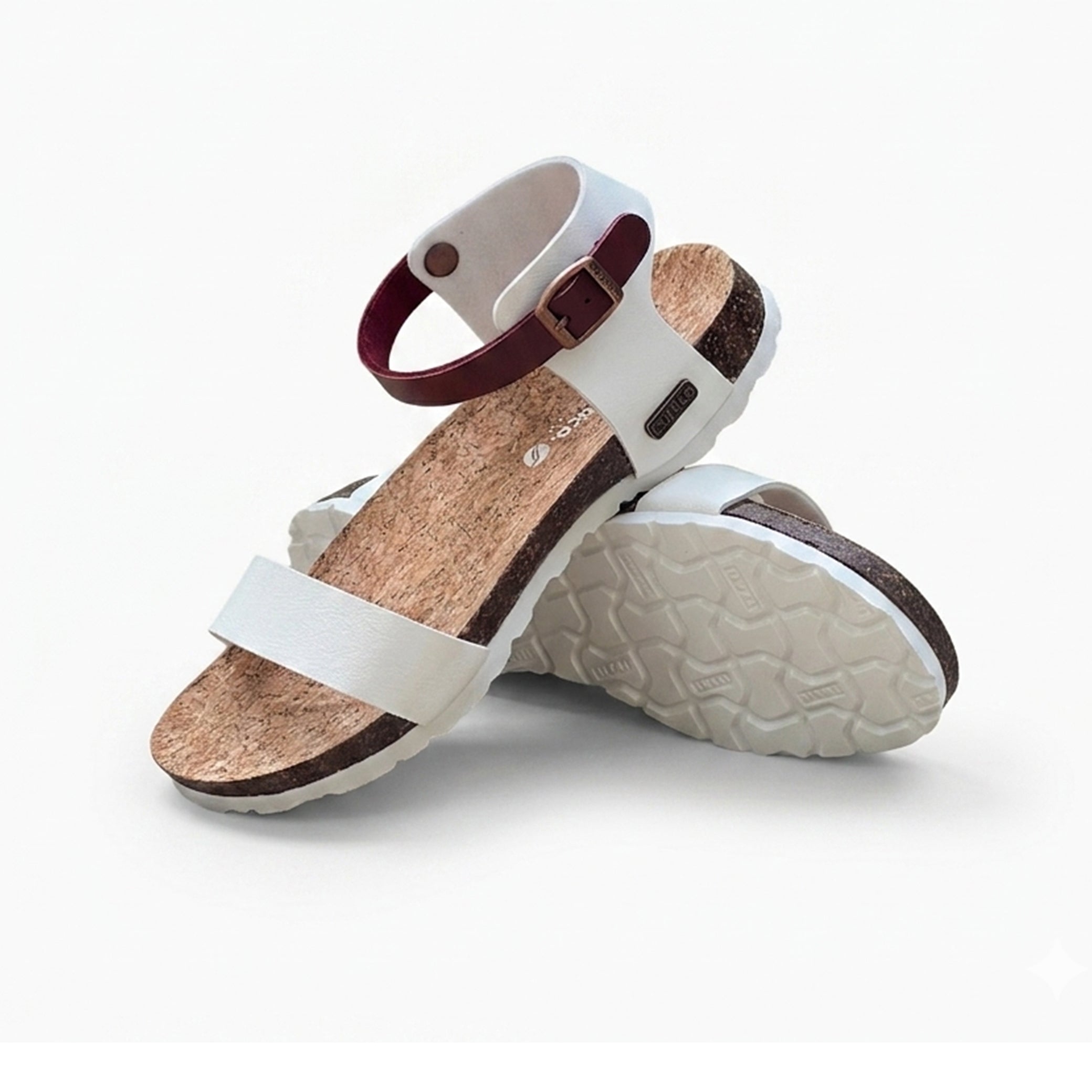 Women’s Cork Footbed Ankle-Strap Sandals – Elegant Comfort for Everyday Wear